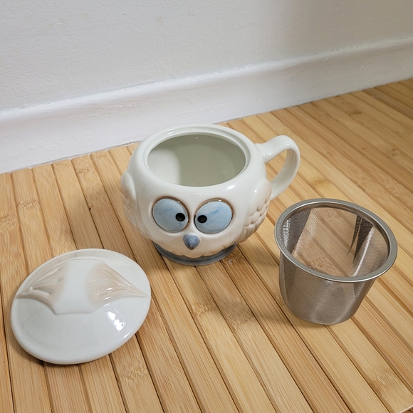 OWL tea cup with strainer Mug - Picture 4 of 17